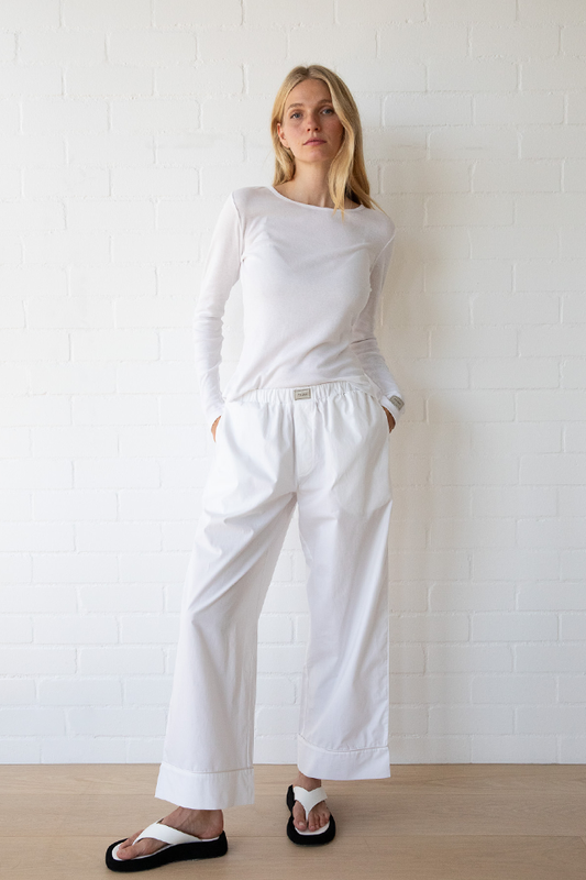 Elle Cotton Wide Leg Pant